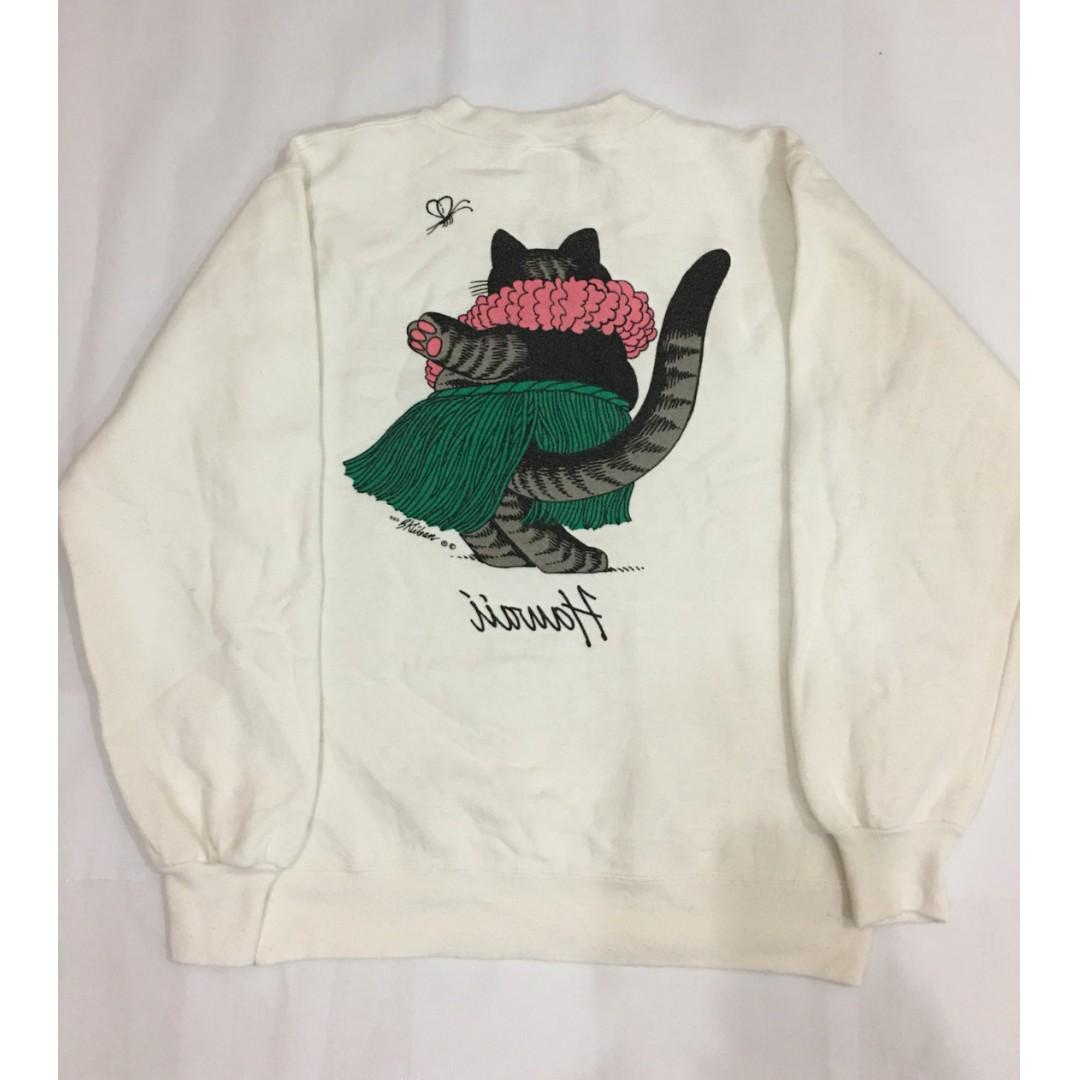 B Kliban Cats Hawaii Sweatshirt Men s Fashion Tops Sets