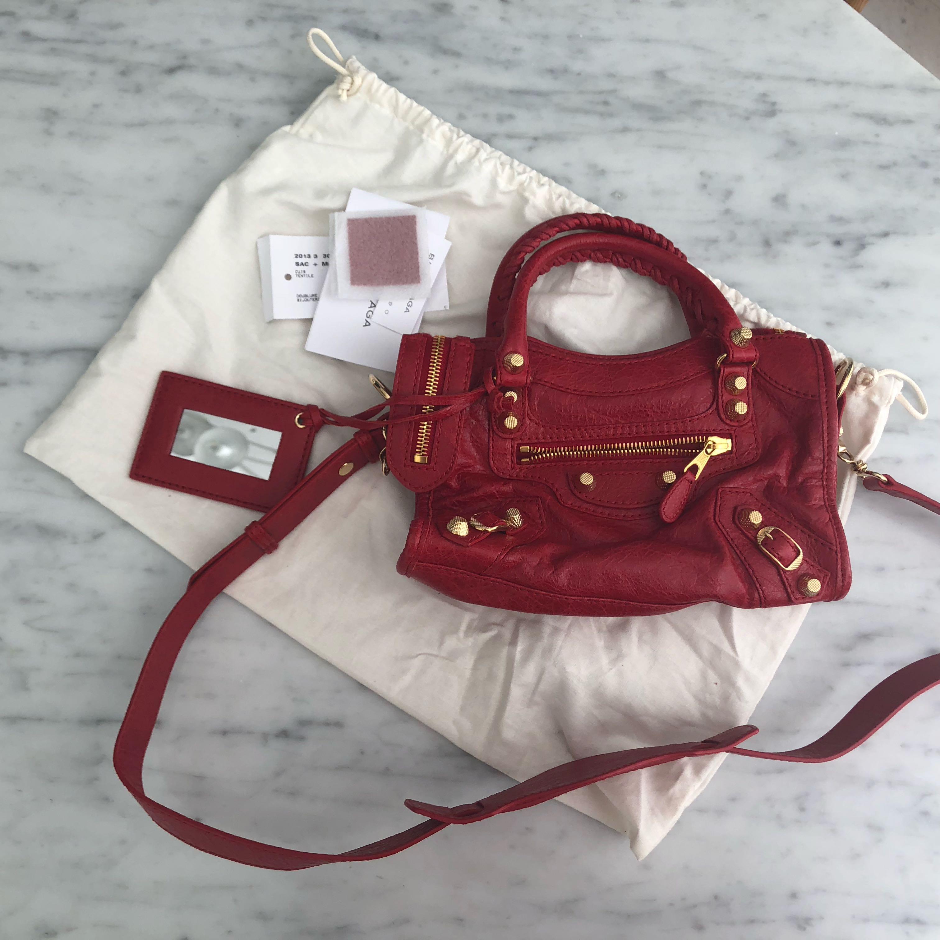 Balenciaga Mini City Bag (Red), Women's 