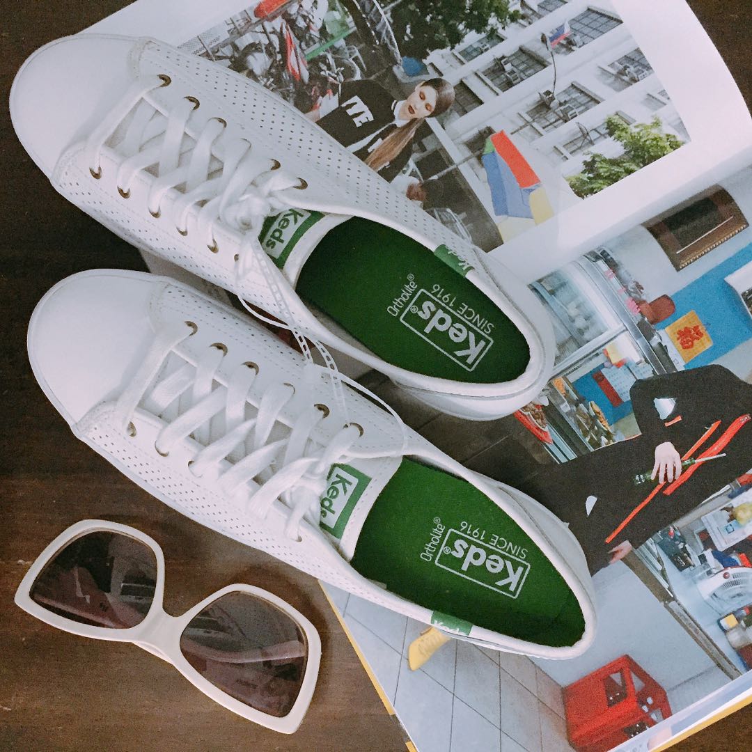 keds kickstart leather perforated