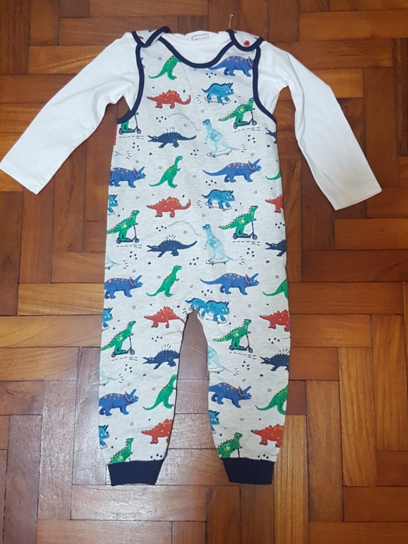 Reduced Bnwt Bluezoo Uk Jersey Dungarees Set 18 24 Months