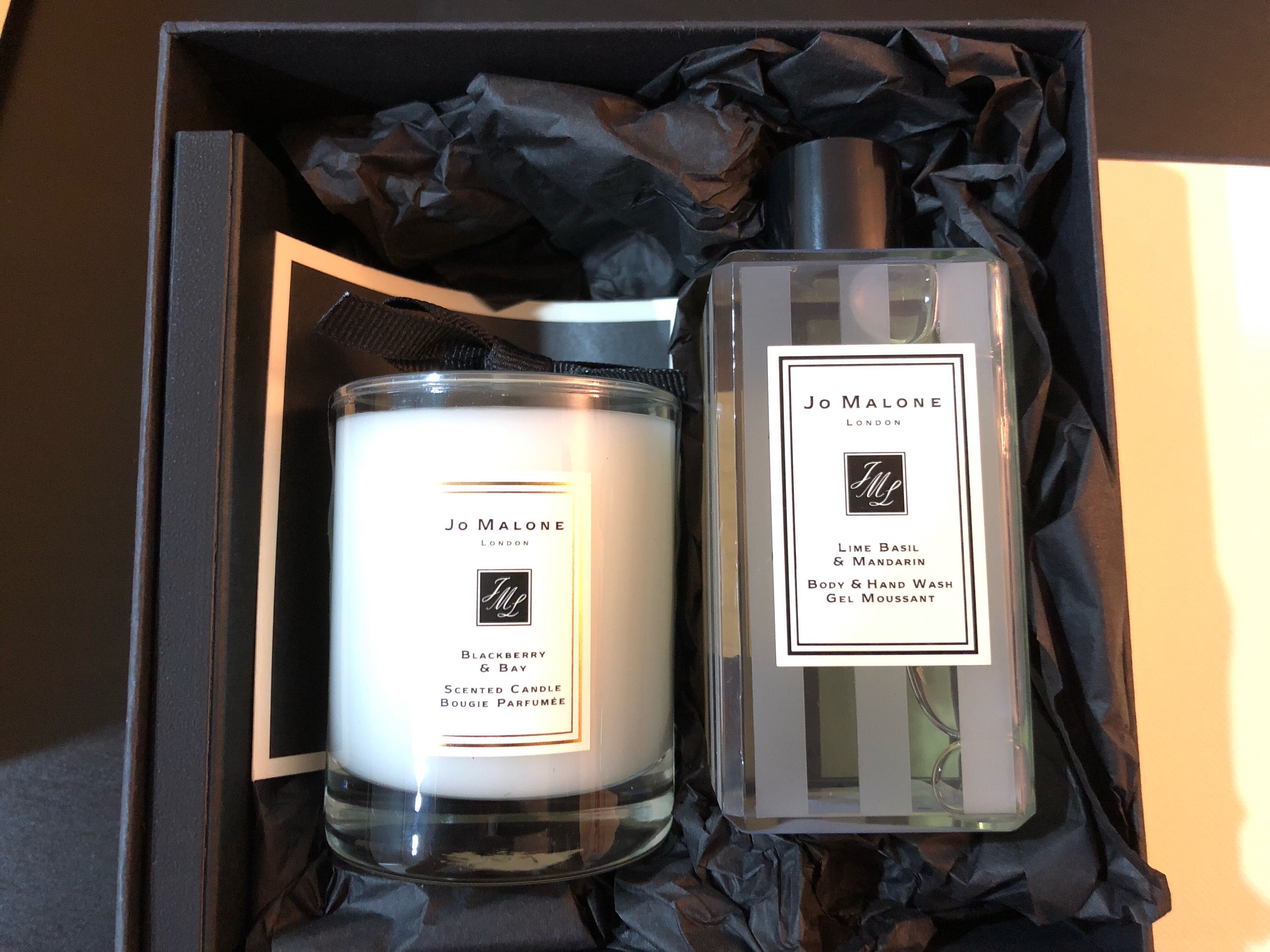 Brand New! Jo Malone Gift Set - Scented candle + Body & Hand wash Gel ...