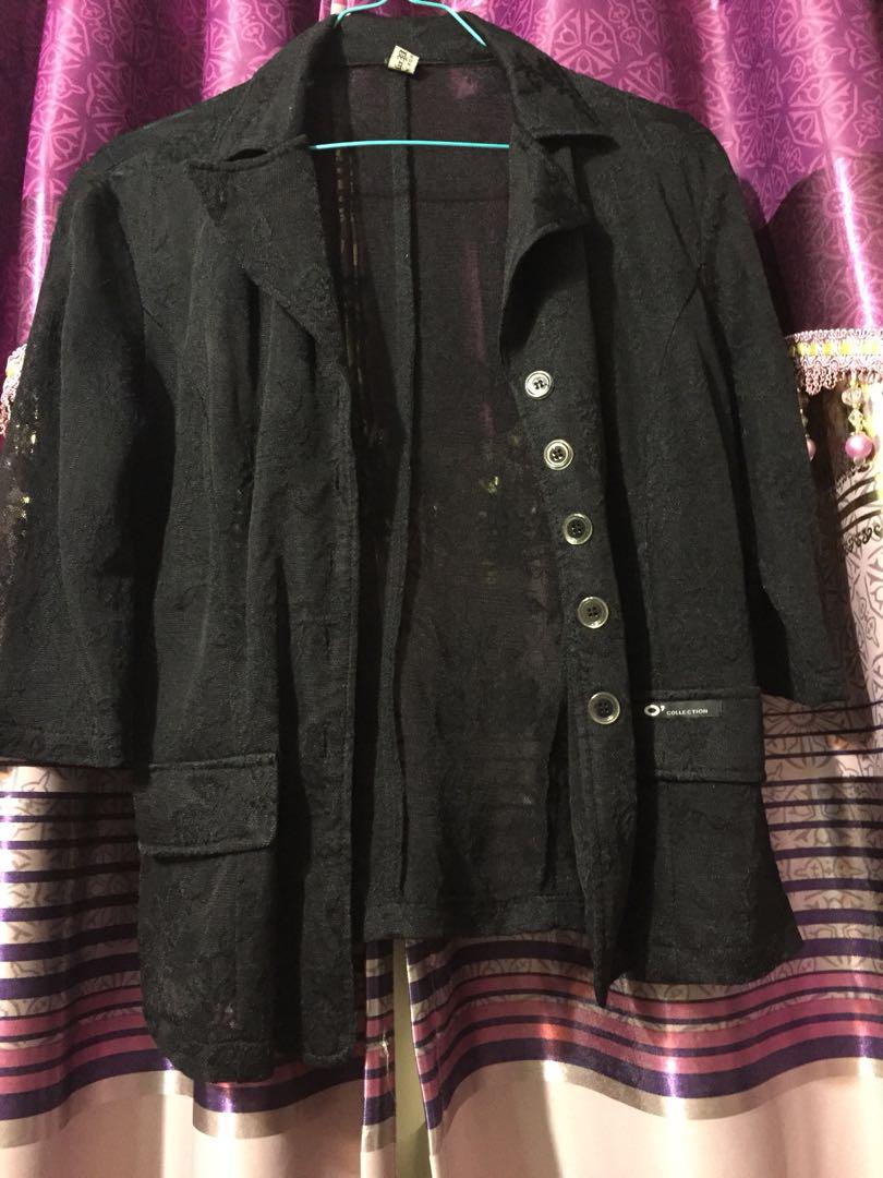 Cardi Brukat Hitam Olshop Fashion Olshop Wanita Di Carousell
