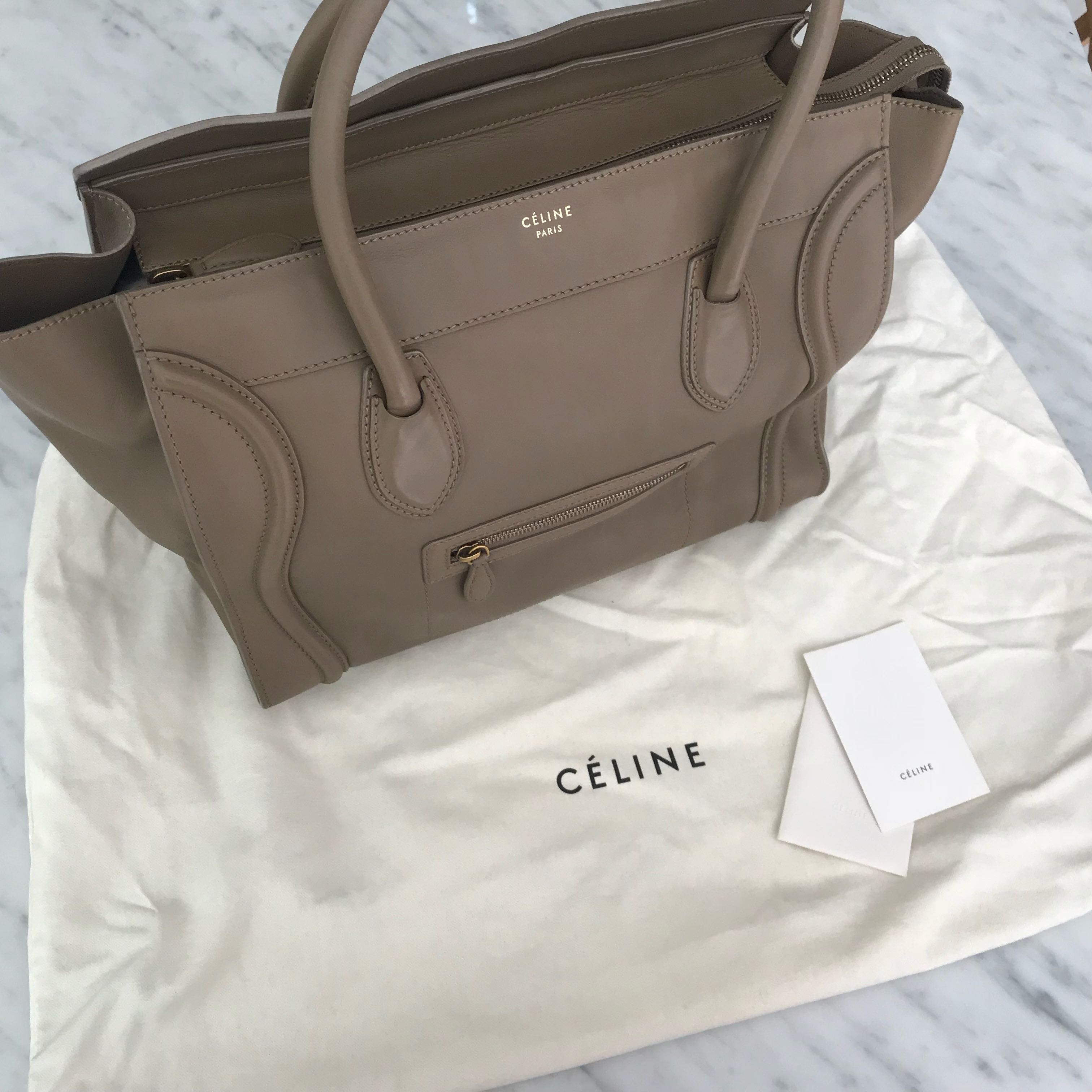 celine luggage taupe