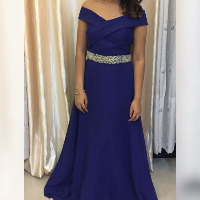 elegant royal blue gown