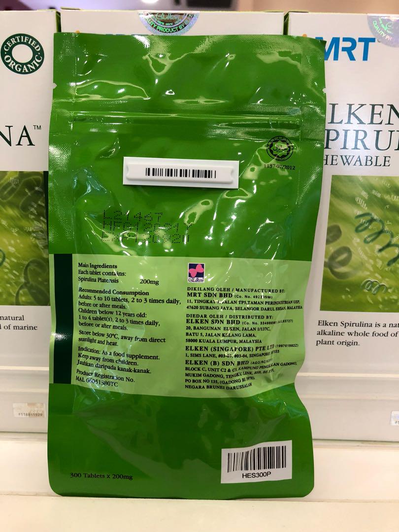 Elken Spirulina, Health & Nutrition, Health Supplements, Health Food,  Drinks & Tonics on Carousell