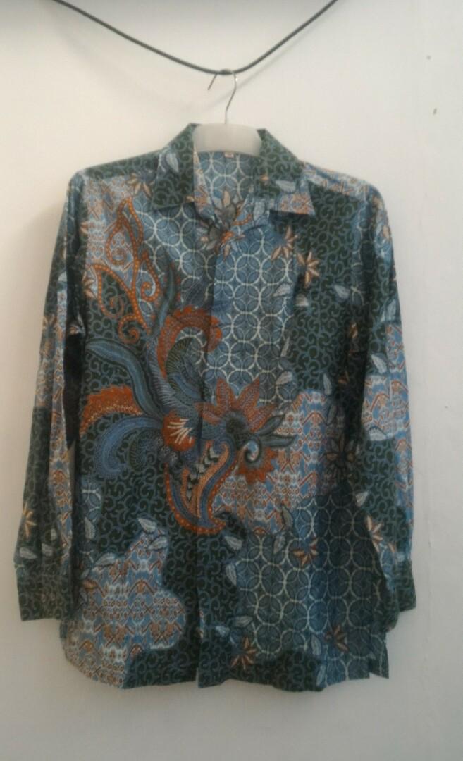 Kemeja Batik Lengan Panjang Pria Batik Keris Preloved Murah Fesyen Pria Pakaian Di Carousell