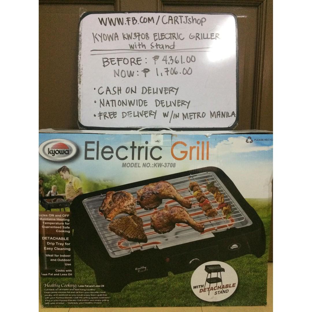 Kyowa KW3708 Electric Griller (Black), TV & Home Appliances, Kitchen