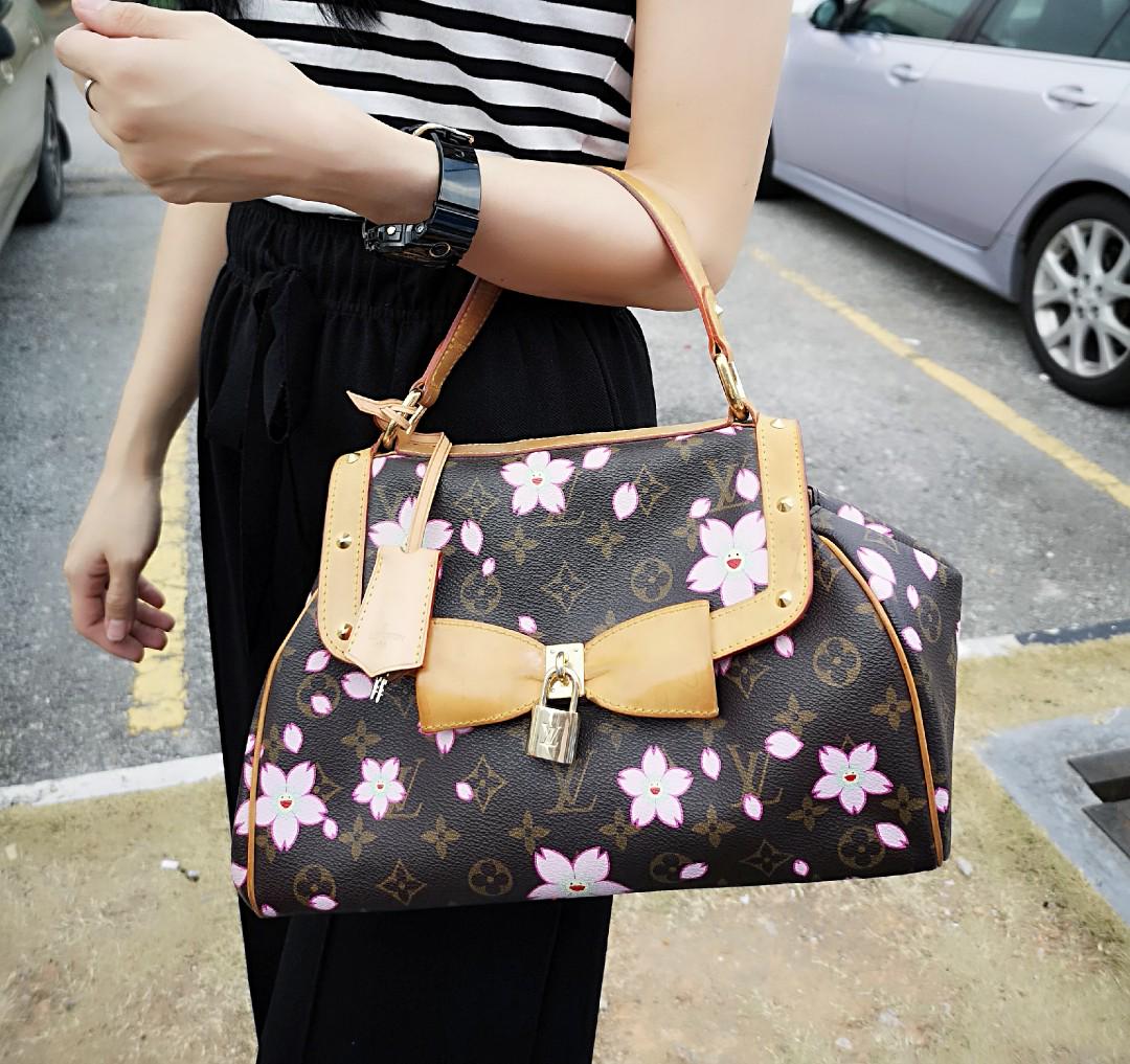 Lv Takashi Murakami Cherry Blossoms Shoulder/HandBag, Luxury, Bags