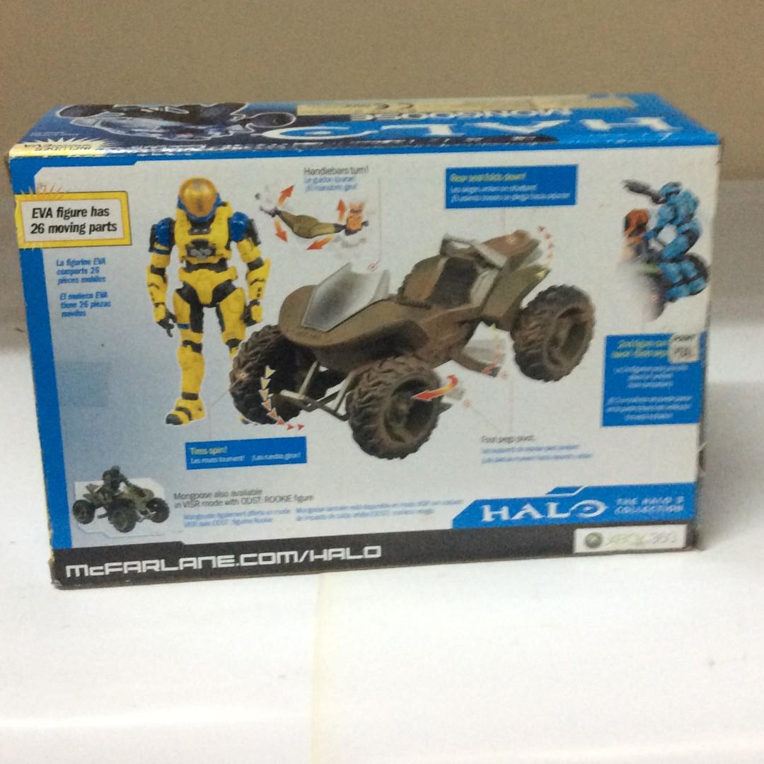 McFarlane Halo Mongoose includes Spartan EVA Action Figure MIB (Category: Action & Battle Toys) located in Makati City. Submitted by hobbypoint_manila (Listing ID 181574251, Image 3). Description: McFarlane Halo Mongoose Vehicle with Spartan EVA Action Figure MIB Brand New Sealed Original FOR SALE ONLY NO SWAP OR TRADE LAST PRICE AVAILABLE UNTIL POSTED SHIPPING = BUYER'S EXPENSE FOR INQUIRIES, PLS CALL OR TXT (Please read above, dont ask question