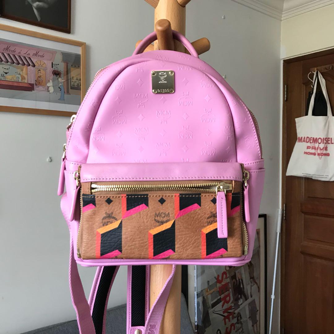 mcm backpack mini pink