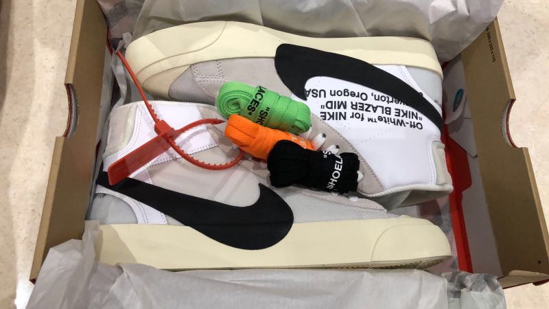 nike biancastro blazer metà us9 ds bnib, moda maschile, calzature nike biancastro blazer metà us9 ds bnib, moda maschile, calzature