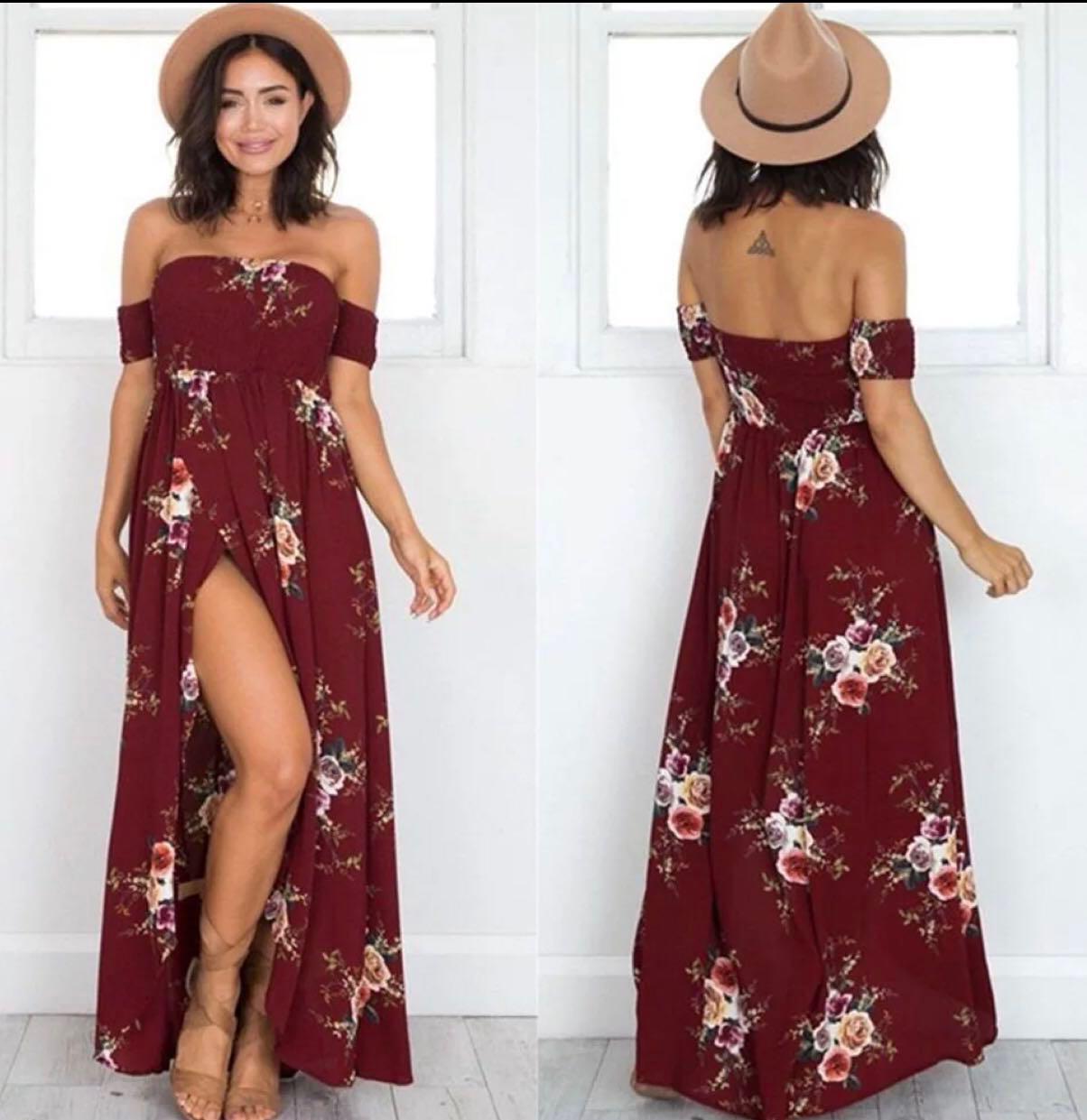 Maroon shop beach dress