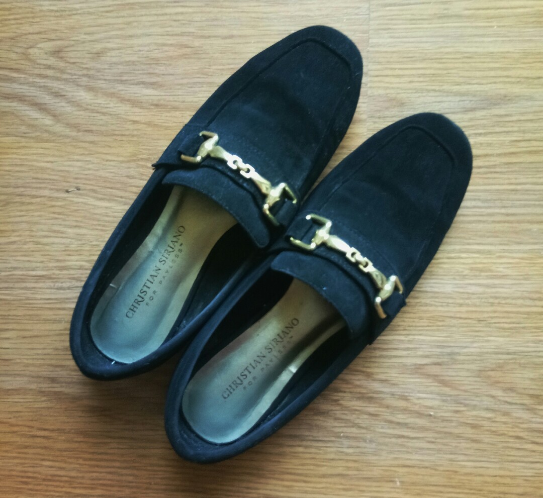 Payless Black Suede Loafers (Pre-loved 