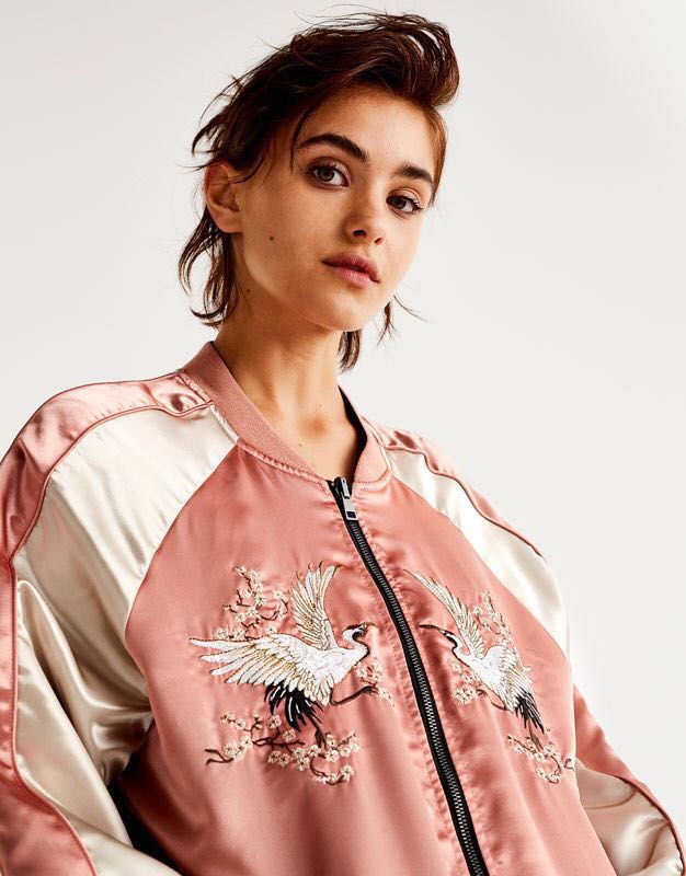 adidas satin bear bomber jacket