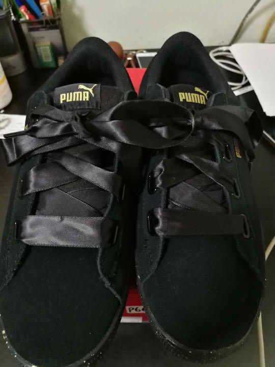 puma vikky platform ribbon black