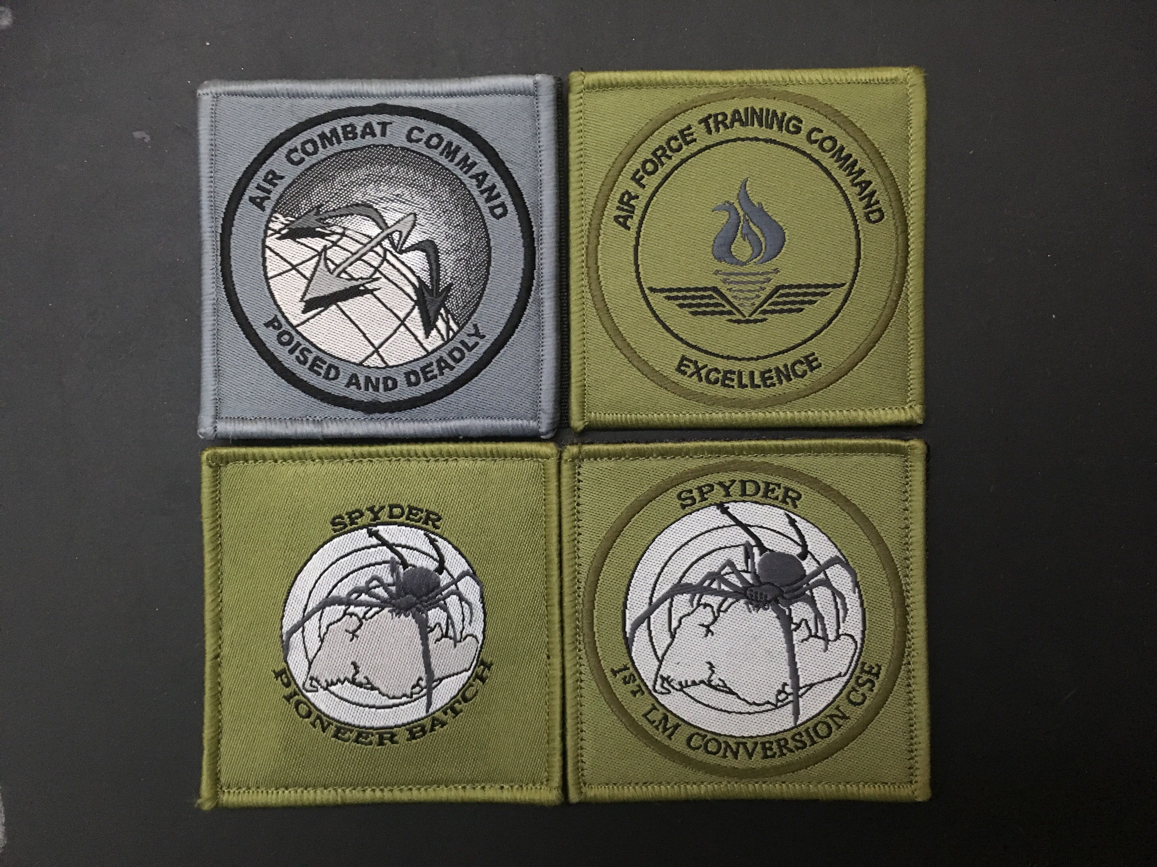 RARE SAF RSAF FORMATION PATCHES SPYDER AIR COMBAT COMMAND, Men's