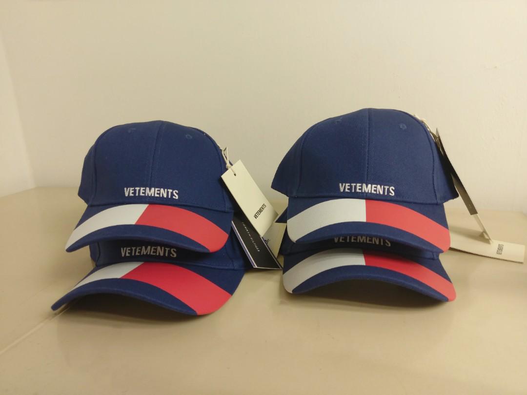 Vetements X Tommy Hilfiger Logo-embroidered Cotton Cap (blue), 男