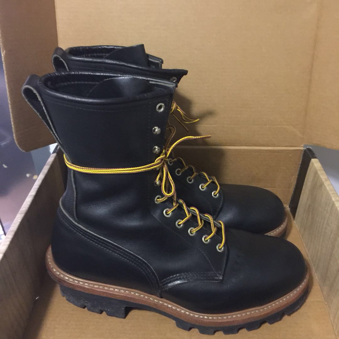 red wing lineman logger boots