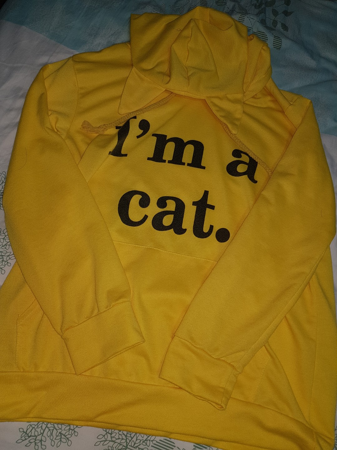 Yellow I Am A Cat Hoodie Women S Fashion Clothes Others On Carousell