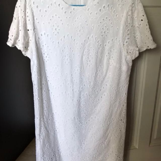 zara eyelet dress