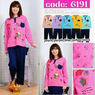 NEW Maxis 6191 PP Baju Tidur Atasan Lengan Panjang dan Celana Panjang (Updated 27/07