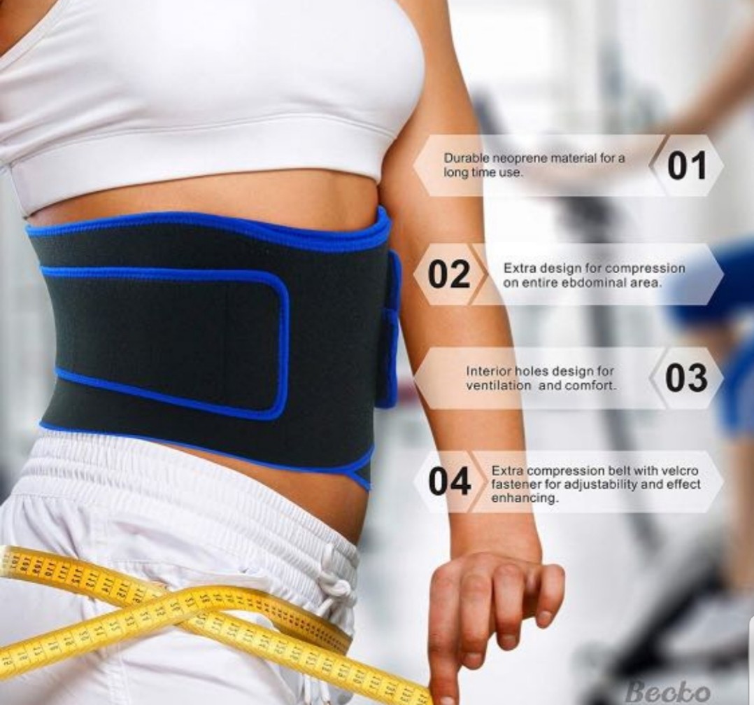 Slimming Neoprene Belt Waist back abdomen Support for Work Sport with zip fasten