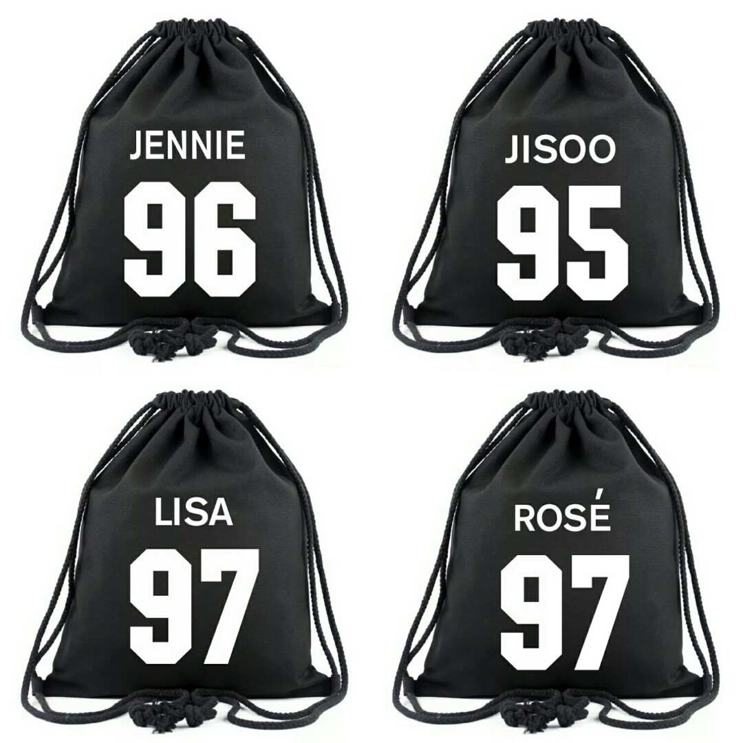 Black pink string online bag