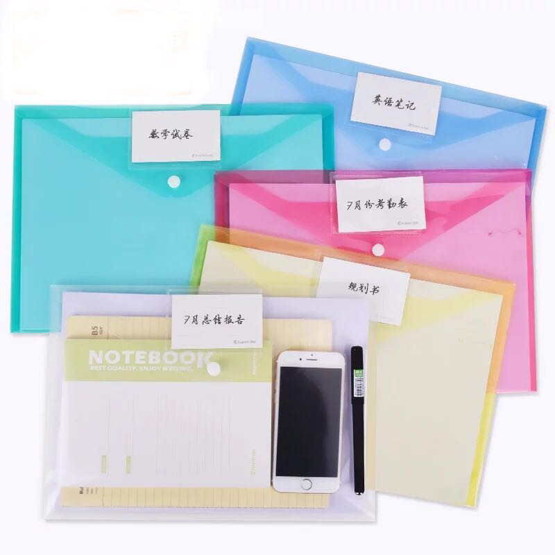 【Local Seller】A4 plastic File, Multi Color Organizer with pen holder ...