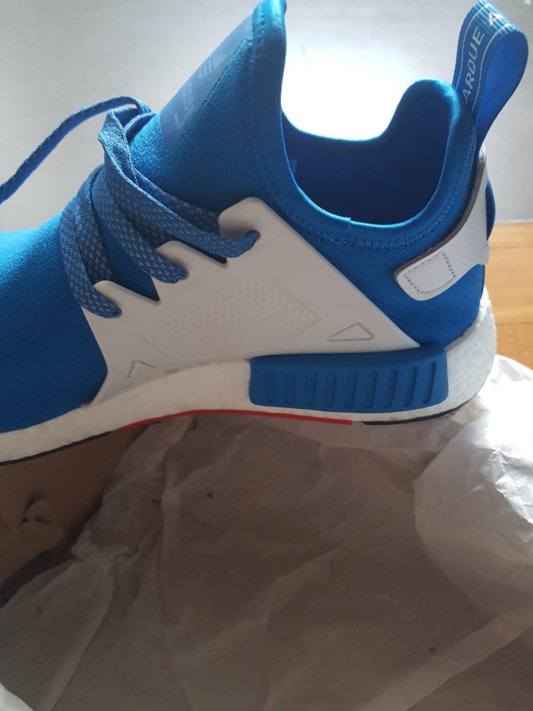 Adidas nmd racer pk core black & bluebird discount