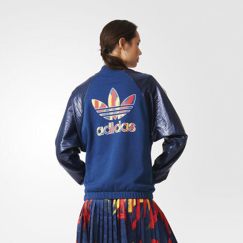 womens adidas jacket with logo on back