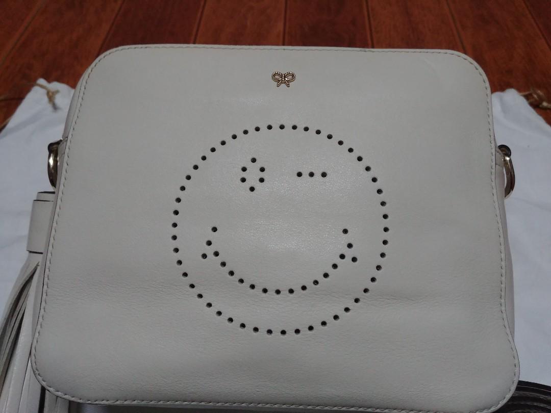 Anya hindmarch smiley face crossbody bag, Luxury, Bags & Wallets on