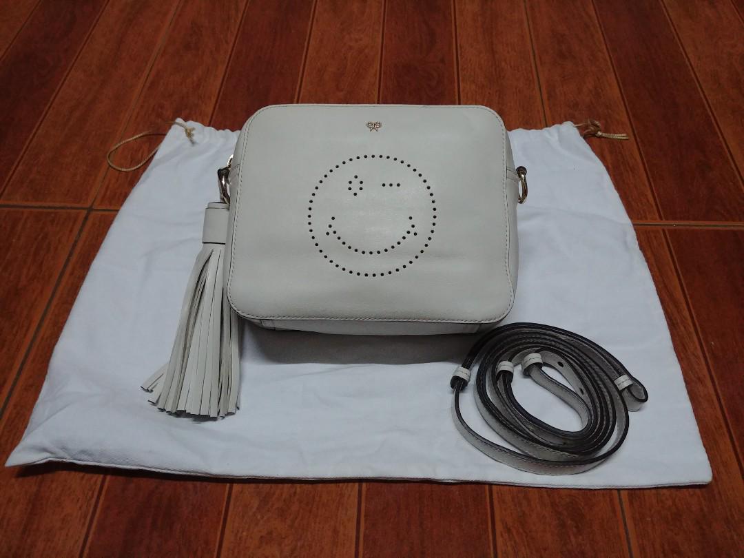 Anya hindmarch smiley face crossbody bag, Luxury, Bags & Wallets on