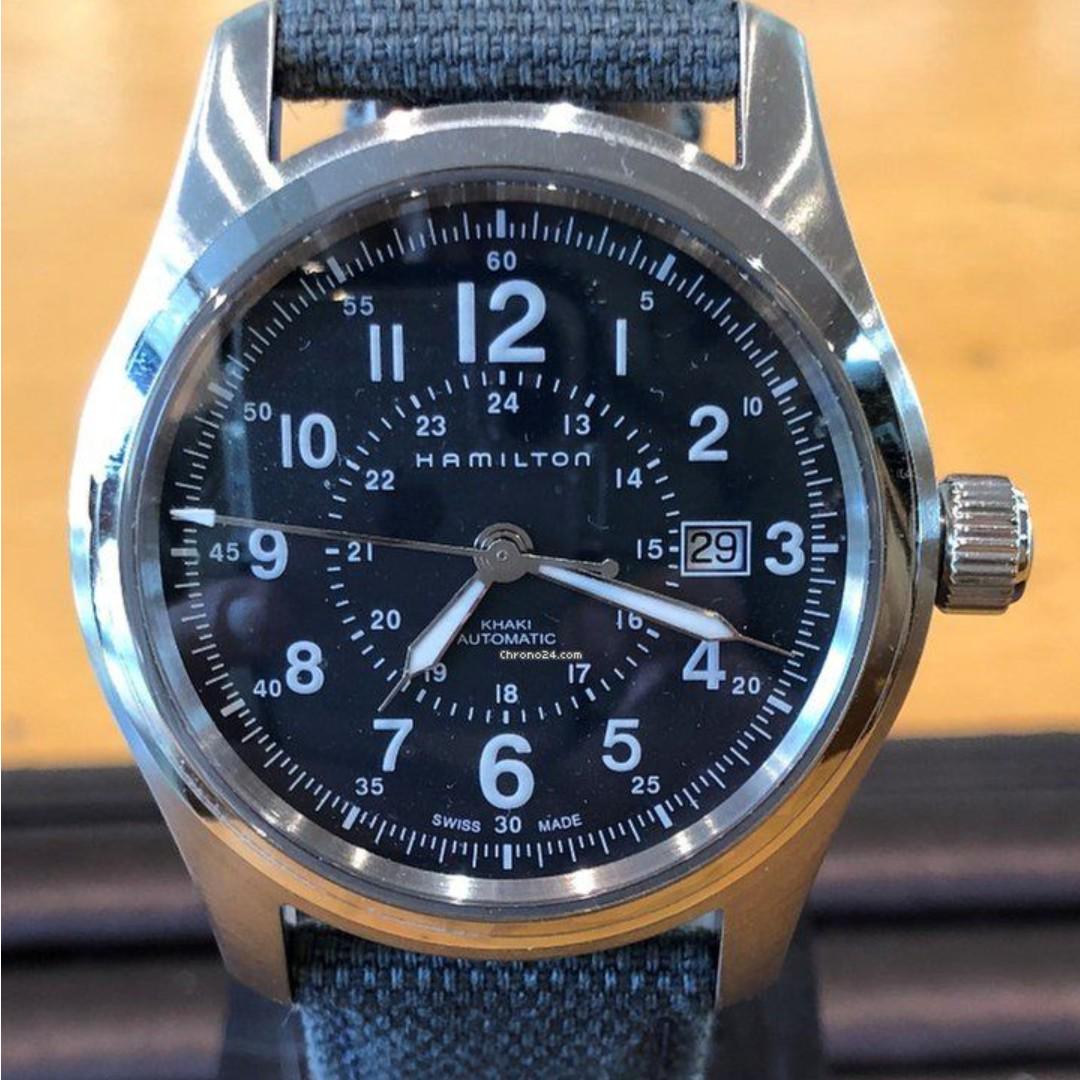 Bnib Hamilton Khaki Field Automatic 40mm Blue Dial H70305943 Mens Watch Men S Fashion Watches On Carousell