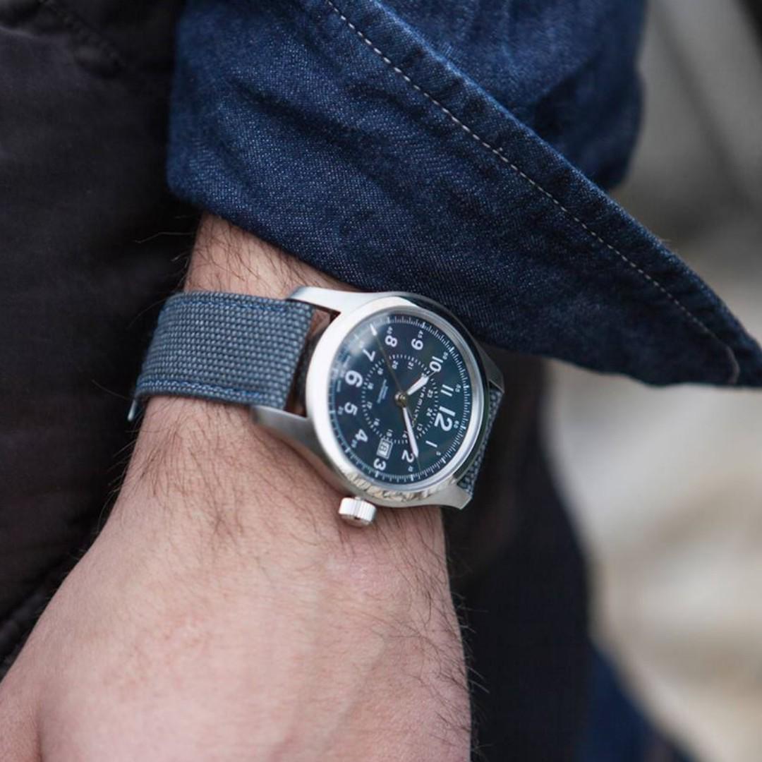Bnib Hamilton Khaki Field Automatic 40mm Blue Dial H70305943 Mens Watch Men S Fashion Watches On Carousell
