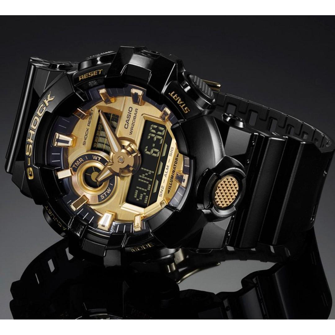 casio g shock black gold