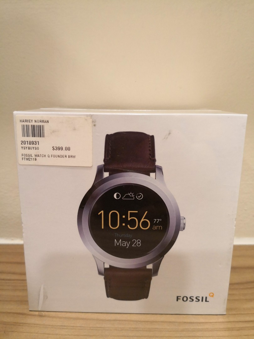 Brand new Fossil Q Founder Gen 2 Dark Brown Leather Touchscreen