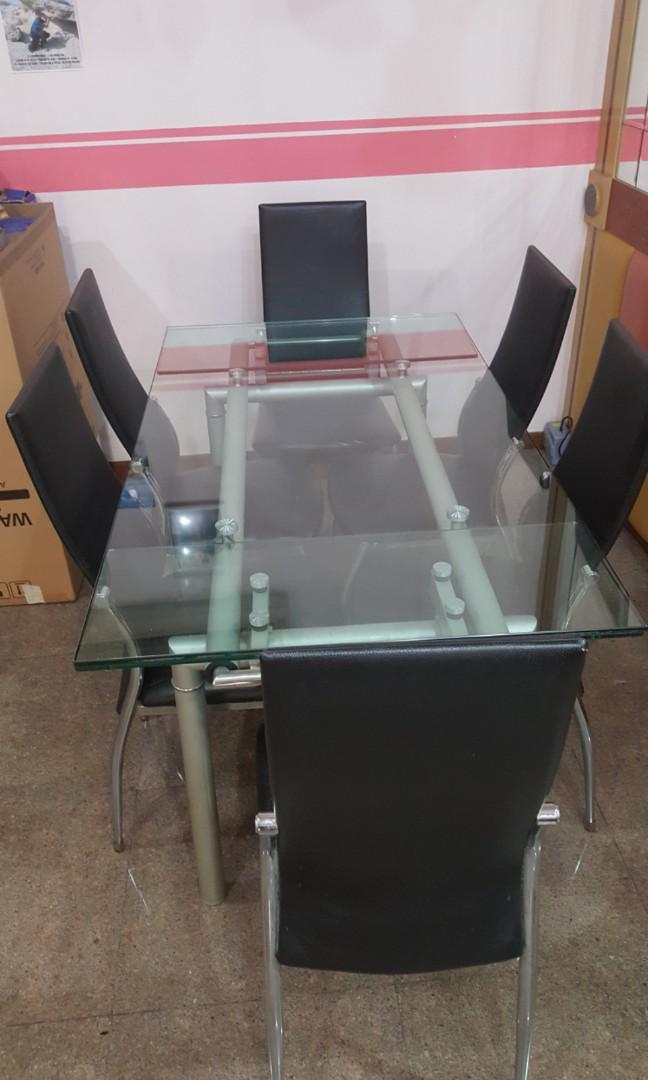 Glass dining outlet table sets clearance