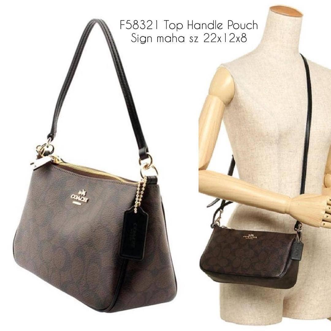 coach f58321 top handle pouch sz 23x12x8