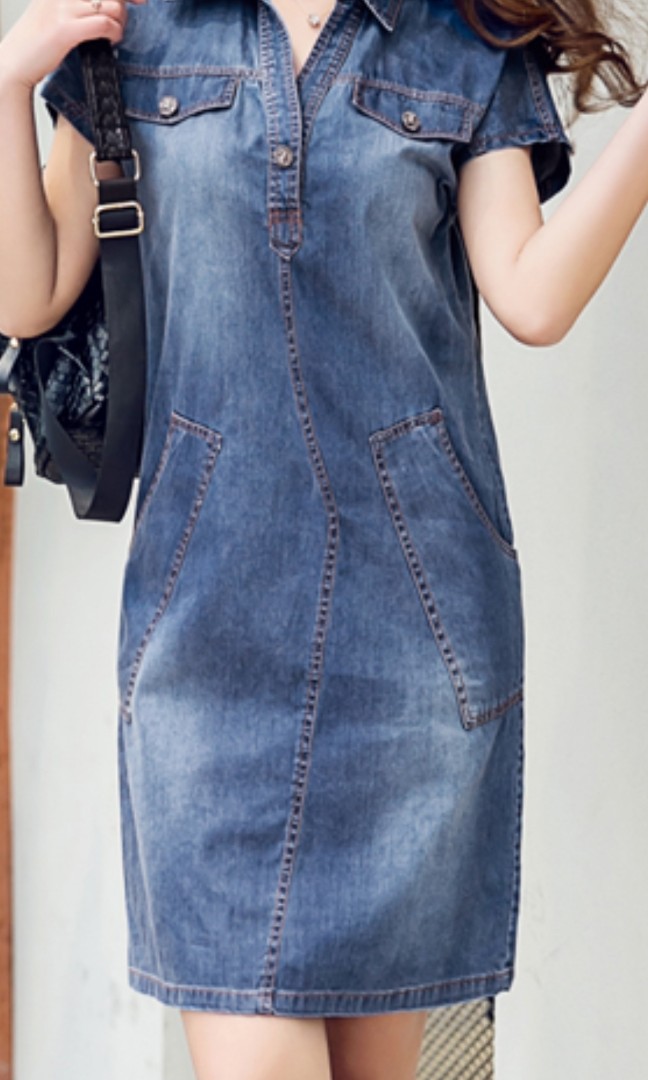 Demin Dress, Women's Fashion, Dresses & Sets, Dresses on Carousell