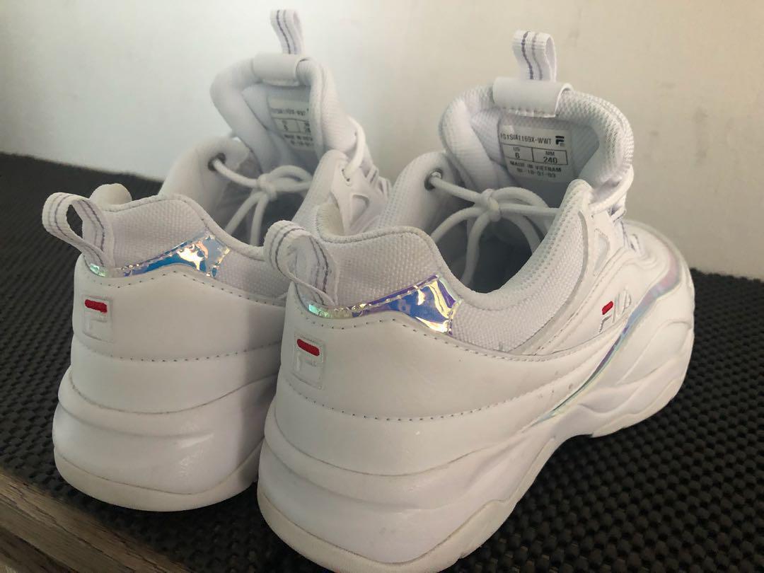 fila ray holographic pink