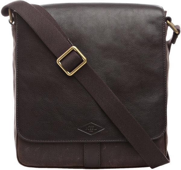 fossil leather bag mens