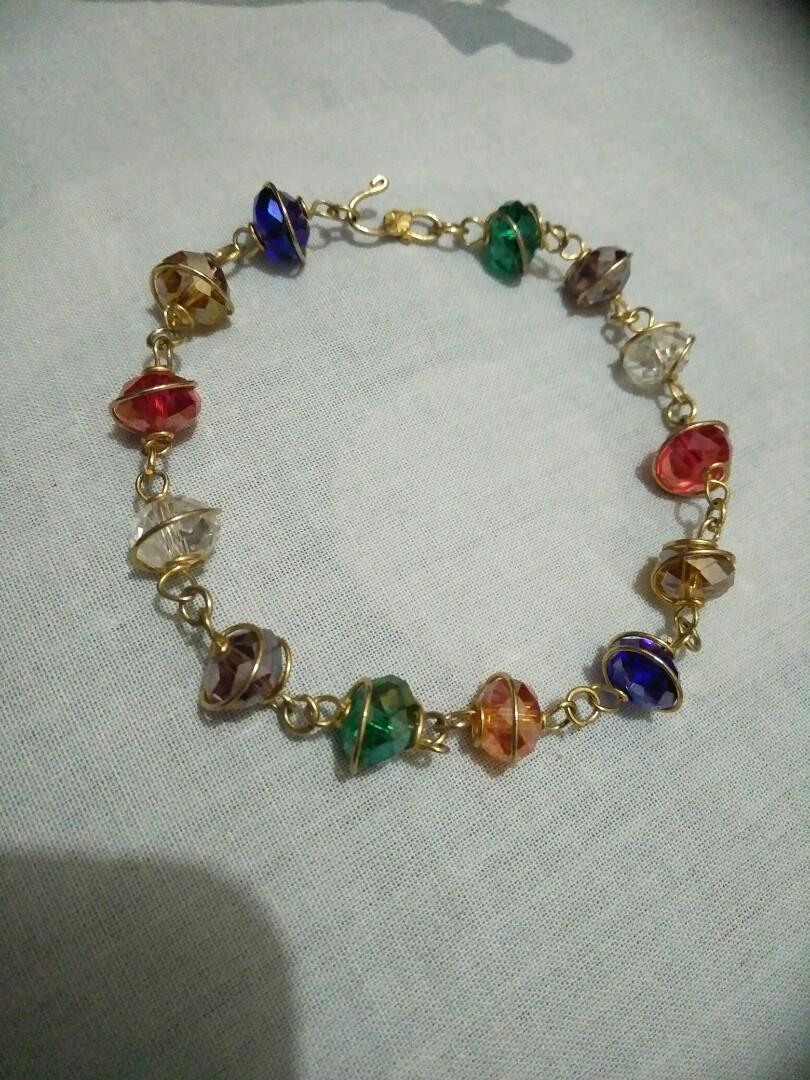 Gelang Batu Warna Warni Fesyen Wanita Perhiasan Di Carousell