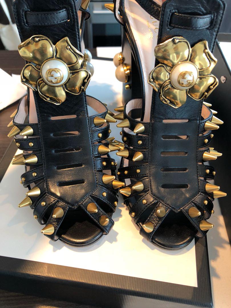 Gucci kendall cheap studded leather sandals