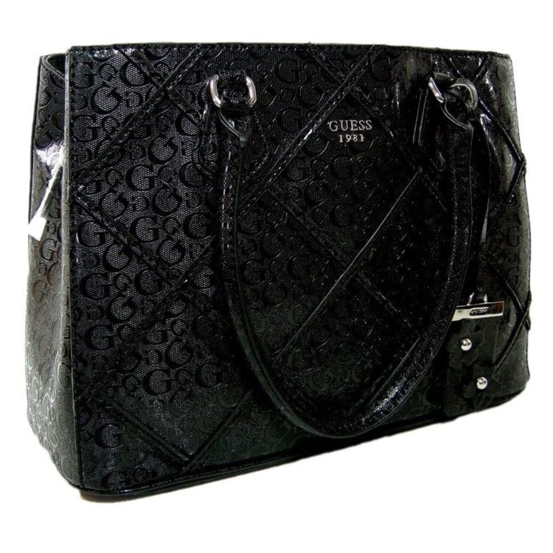 Guess black patent bag online