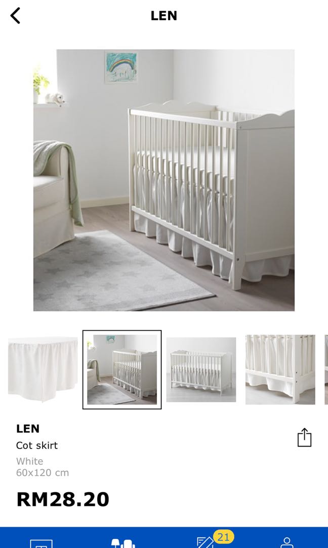 ikea cot skirt