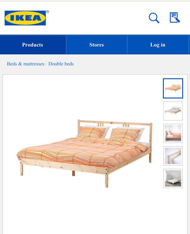 Ikea Queen Size Fjellse Bed Frame Slated Base Delivery Furniture Beds Mattresses On Carousell Fjellse bed frame was purchased without slats. carousell