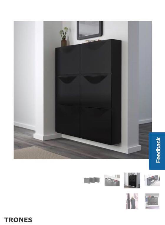 Ikea trones hot sale shoe cabinet black