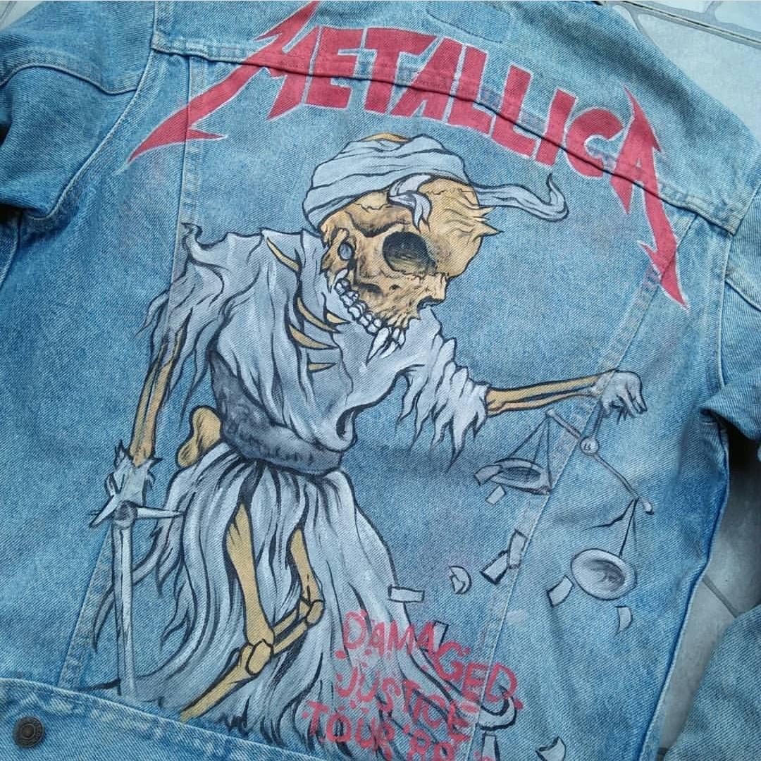 Vintage Jacket Levi's 70505 0217 - Metallica Damaged Justice