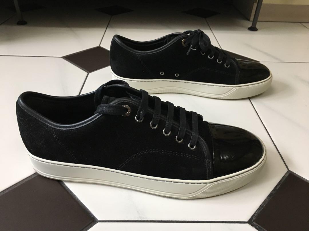 lanvin patent toe trainers