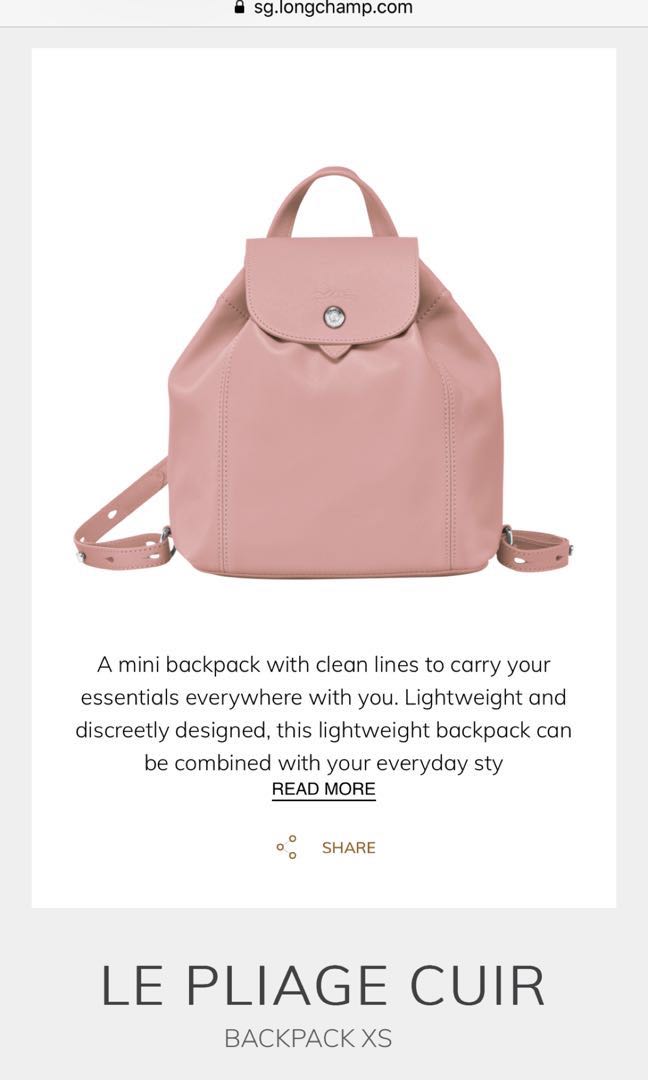 longchamp extra small le pliage cuir backpack